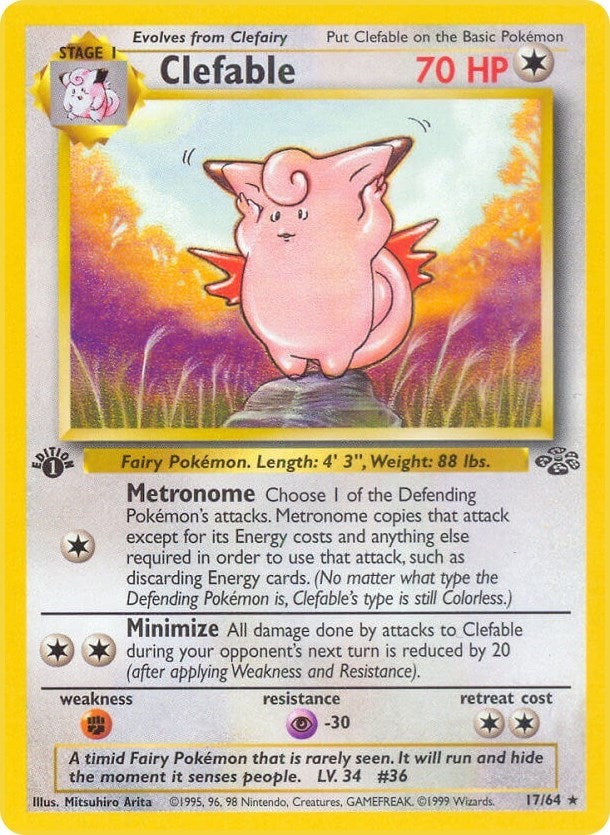 Clefable (17) (17/64) (1st Edition) [Jungle]