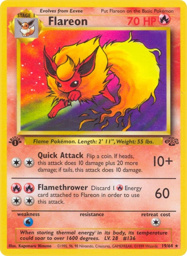 Flareon (19) (19/64) (1st Edition) [Jungle]