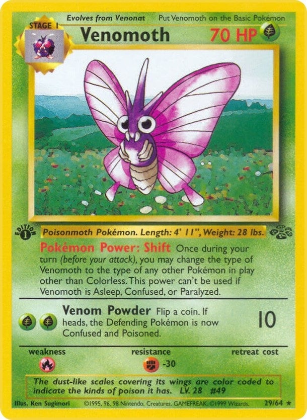 Venomoth (29) (29/64) (1st Edition) [Jungle]