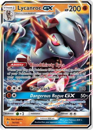 Lycanroc GX 074/145  - Holofoil