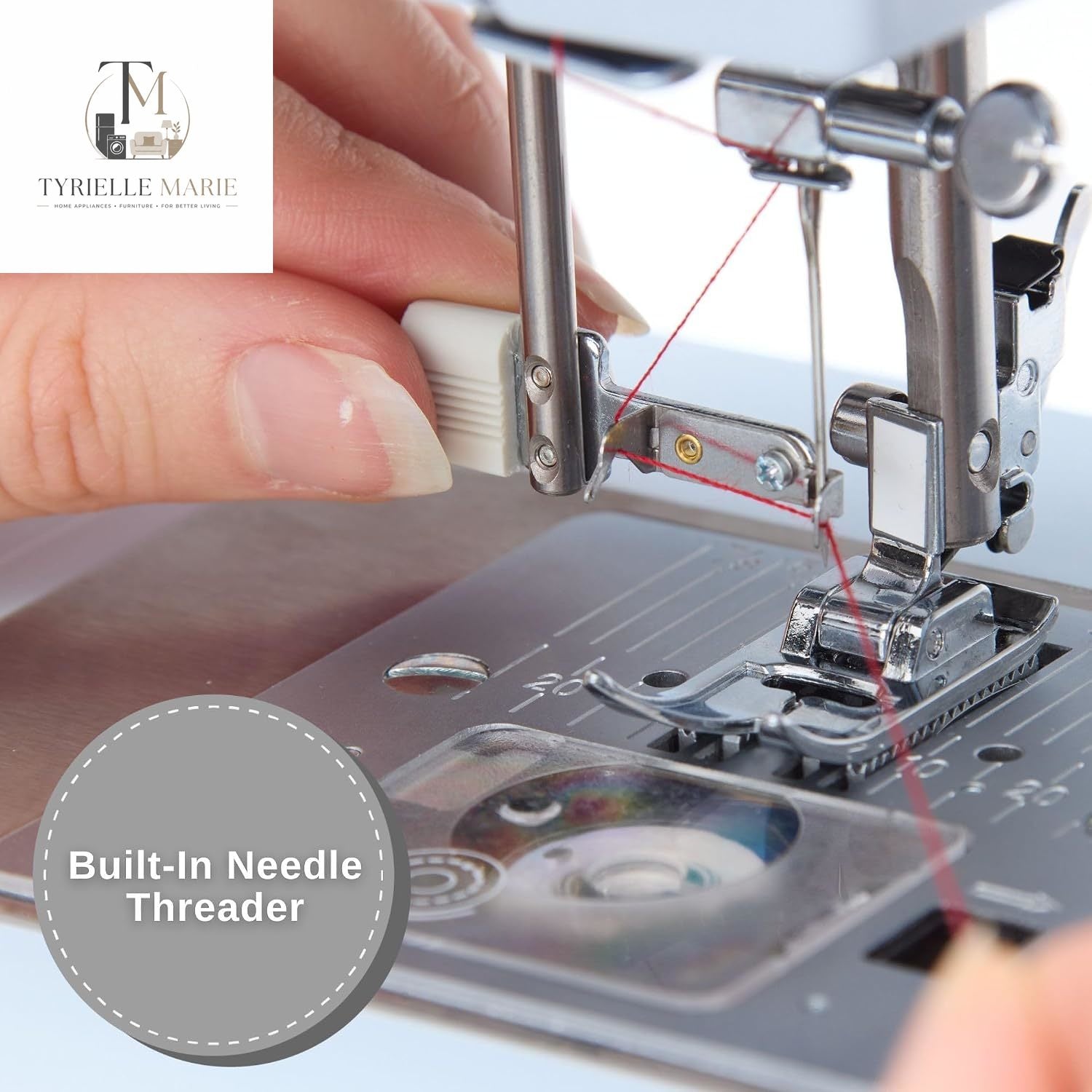 4423 Meltwater Blue Heavy Duty Sewing Machine – 1,100 Stitches/Min, 97 Stitch Applications, 50% More Power & Accessories