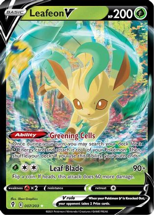 Leafeon V 007/203  - Holofoil