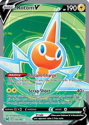 Rotom V (Full Art) 176/196  - Holofoil