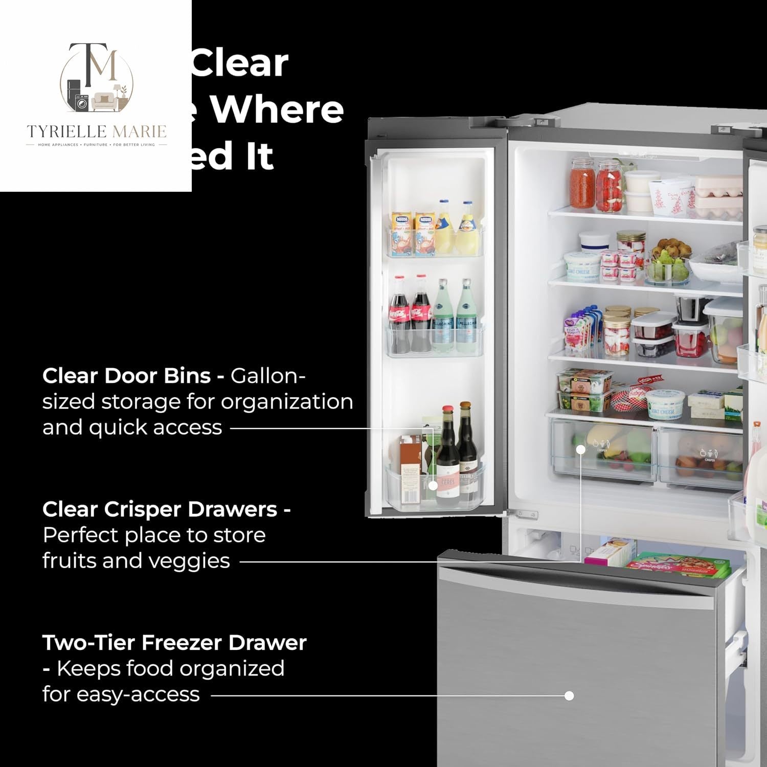 Kenmore 17.5 Cu. Ft. French Door Refrigerator – 30" Counter-Depth, Fingerprint-Resistant Stainless Steel, Ice Maker & ENERGY STAR