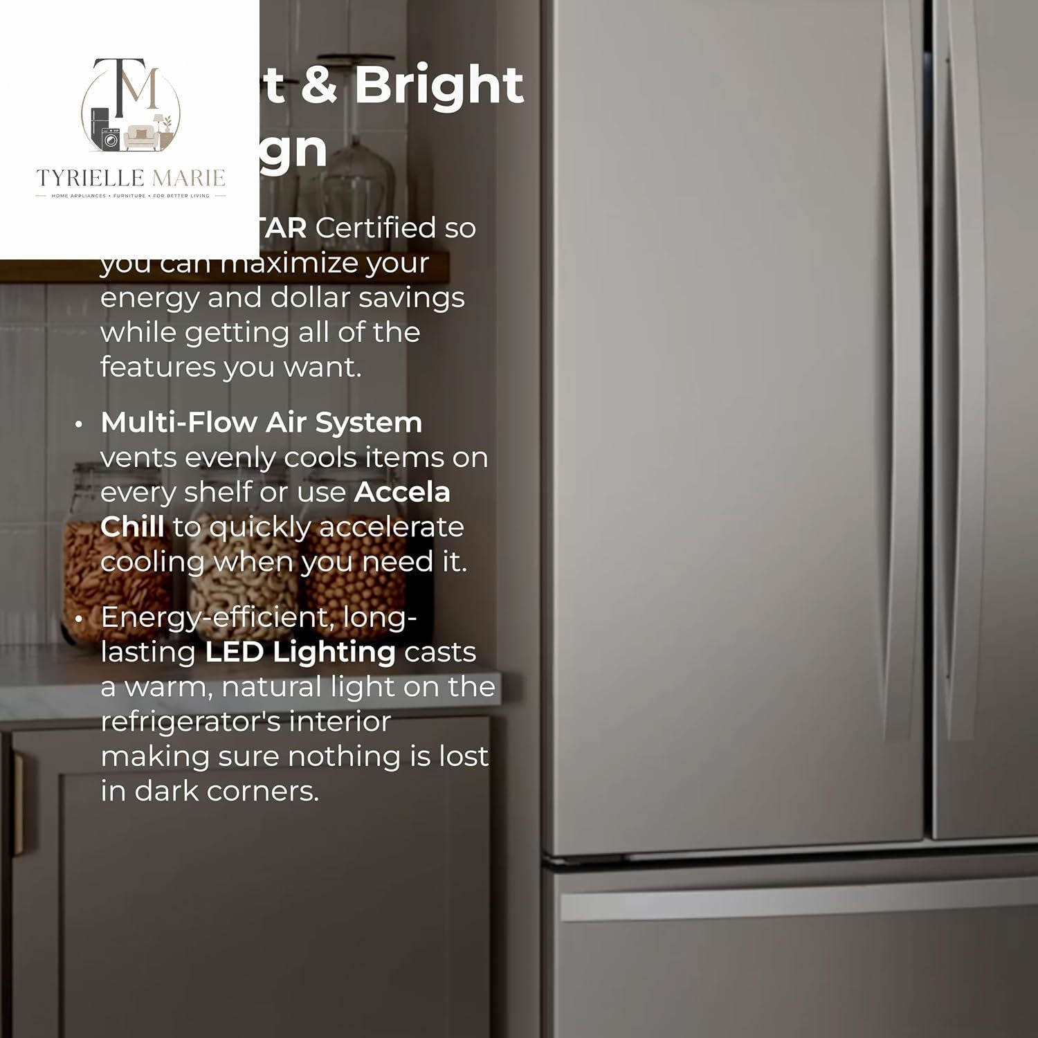 Kenmore 17.5 Cu. Ft. French Door Refrigerator – 30" Counter-Depth, Fingerprint-Resistant Stainless Steel, Ice Maker & ENERGY STAR