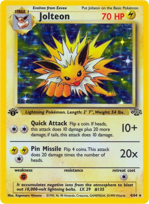 Jolteon (4) (04/64) (Unlimited Holofoil) [Jungle]