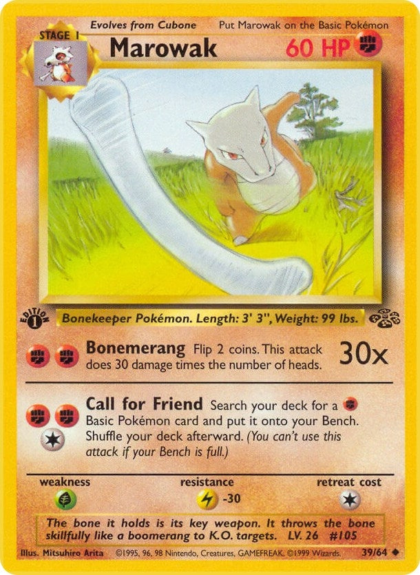 Marowak (39/64) (1st Edition) [Jungle]