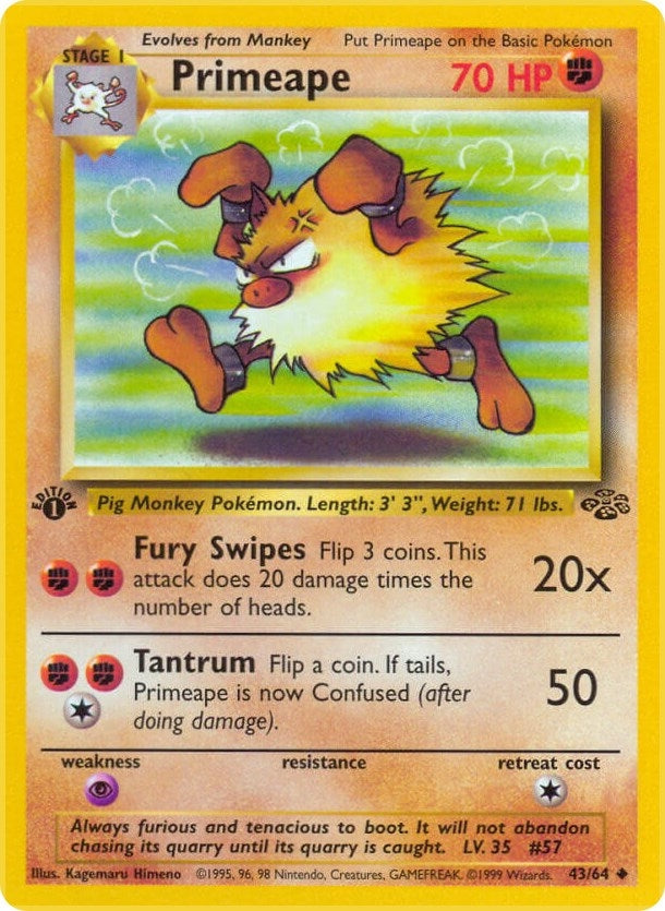 Primeape (43/64) (1st Edition) [Jungle]