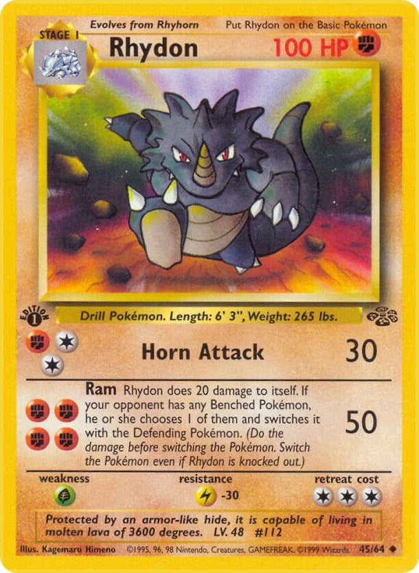 Rhydon (45/64) (1st Edition) [Jungle]