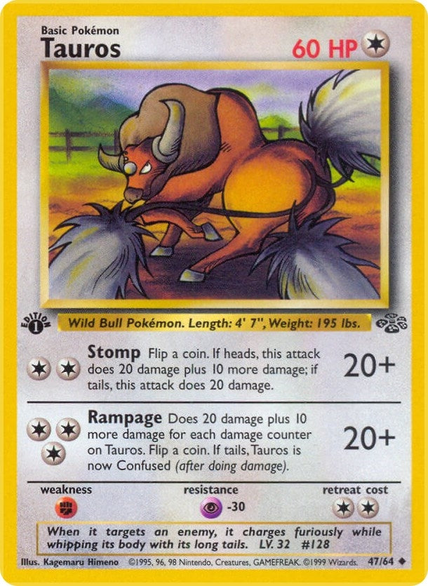 Tauros (47/64) (1st Edition) [Jungle]