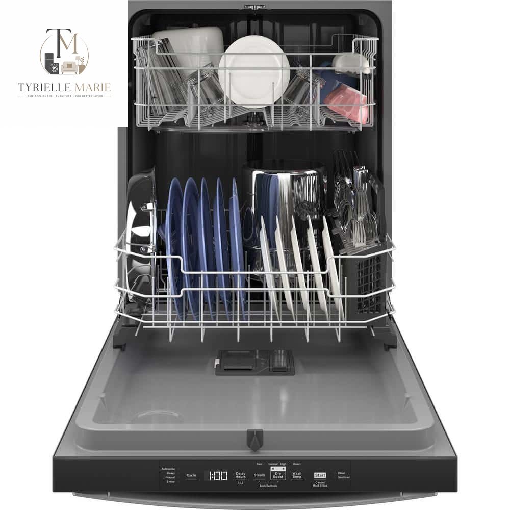 24" Built-In Top Control Dishwasher – 52 dBA, 16 Place Settings, Sanitize, Dry Boost & Stainless Steel