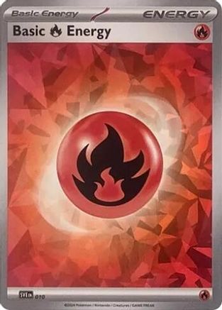 Basic Fire Energy (Cracked Ice Holo) 010  - Holofoil
