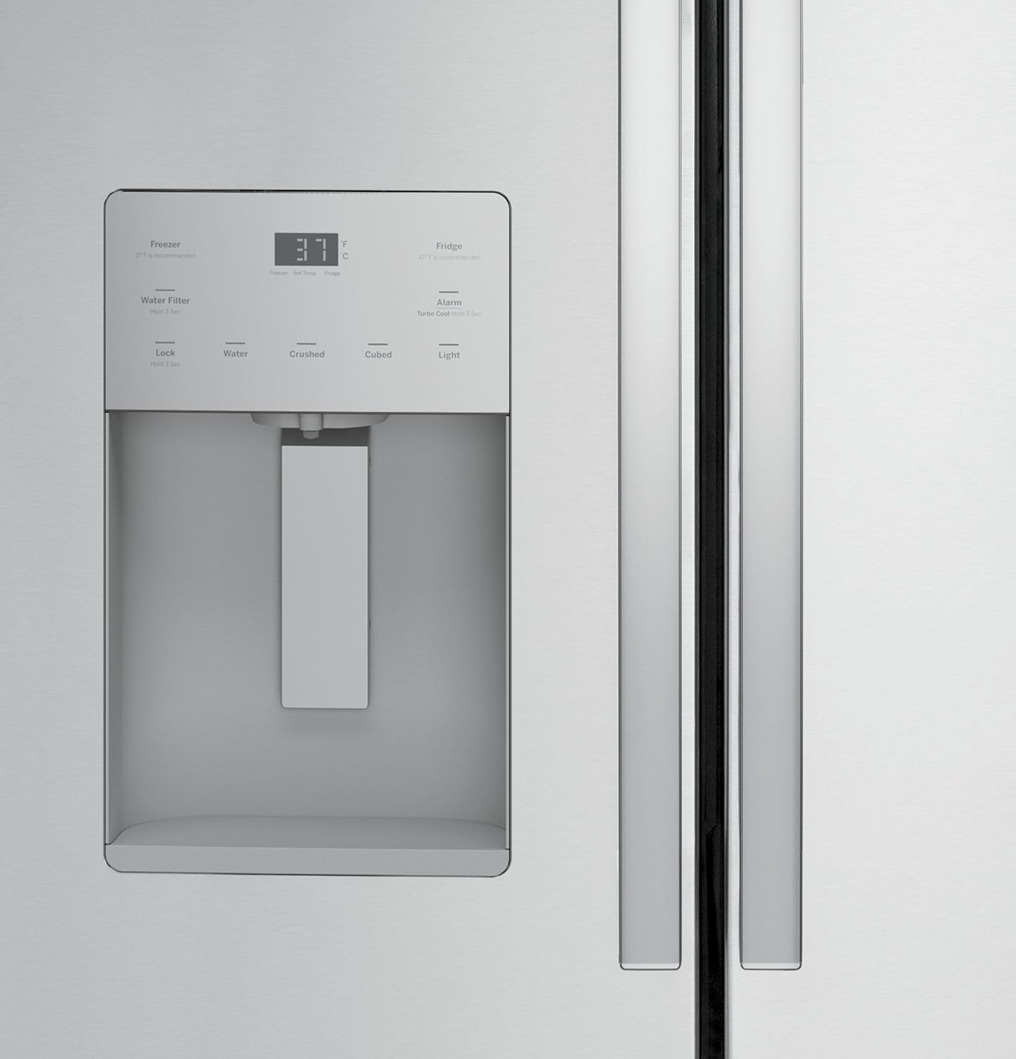GE 25.6 Cu. Ft. French Door Refrigerator – Fingerprint Resistant Stainless Steel, Space-Saving Ice Maker & LED Interior Lighting