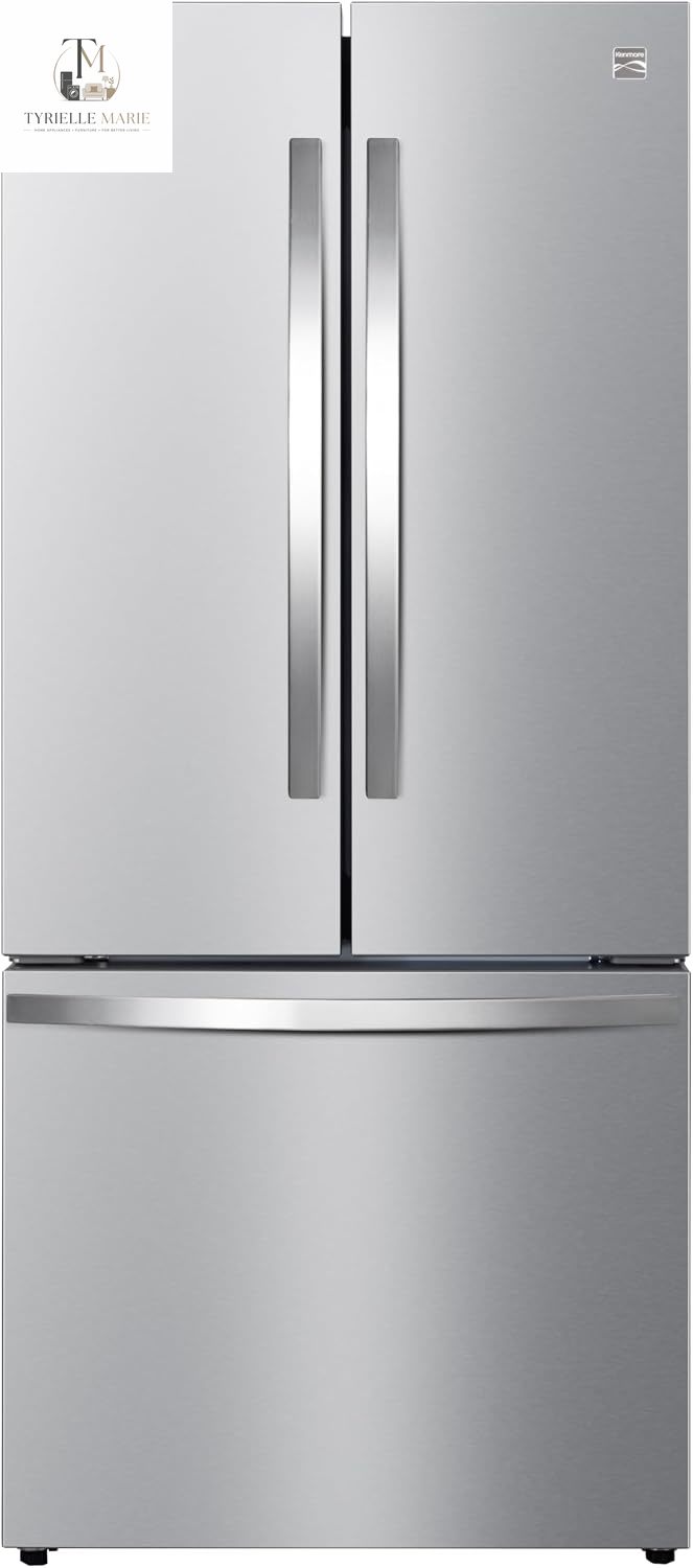Kenmore 17.5 Cu. Ft. French Door Refrigerator – 30" Counter-Depth, Fingerprint-Resistant Stainless Steel, Ice Maker & ENERGY STAR