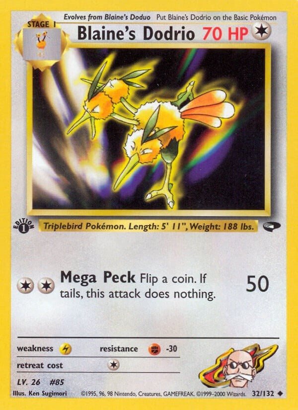 Blaine's Dodrio (032/132) (1st Edition) [Gym Challenge]