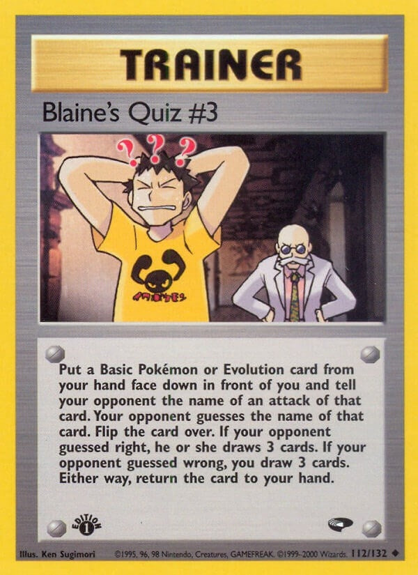 Blaine's Quiz #3 (112/132) (Unlimited) [Gym Challenge]