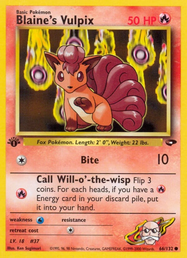 Blaine's Vulpix (066/132) (Unlimited) [Gym Challenge]