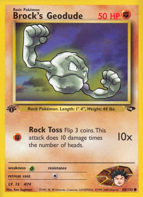 Brock's Geodude (068/132) (Unlimited) [Gym Challenge]
