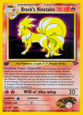 Brock's Ninetales (003/132) (1st Edition Holofoil) [Gym Challenge]