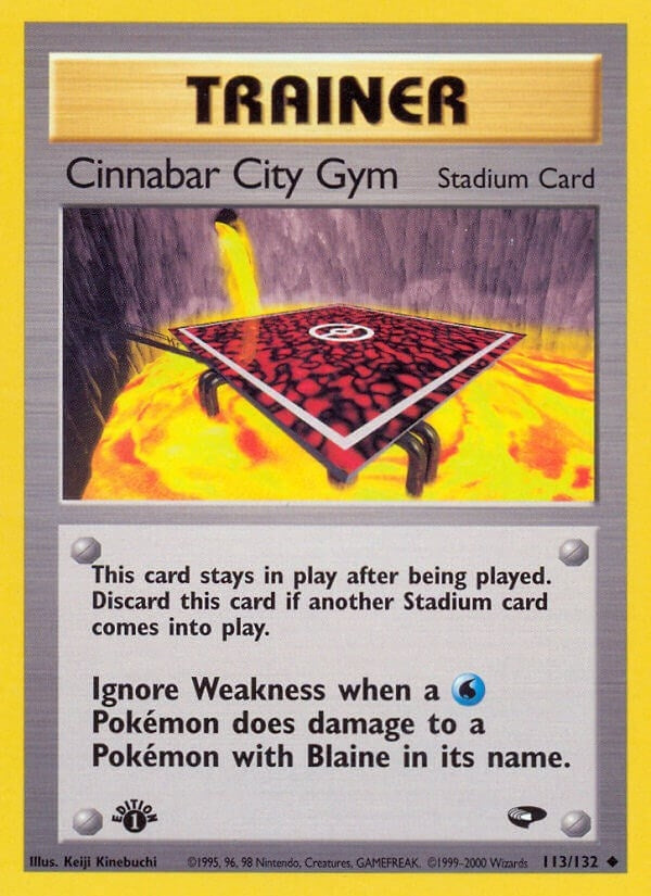 Cinnabar City Gym (113/132) (1st Edition) [Gym Challenge]