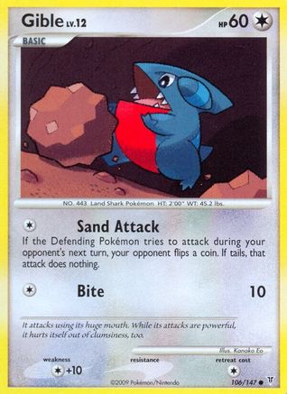 Gible 106  - Reverse Holofoil