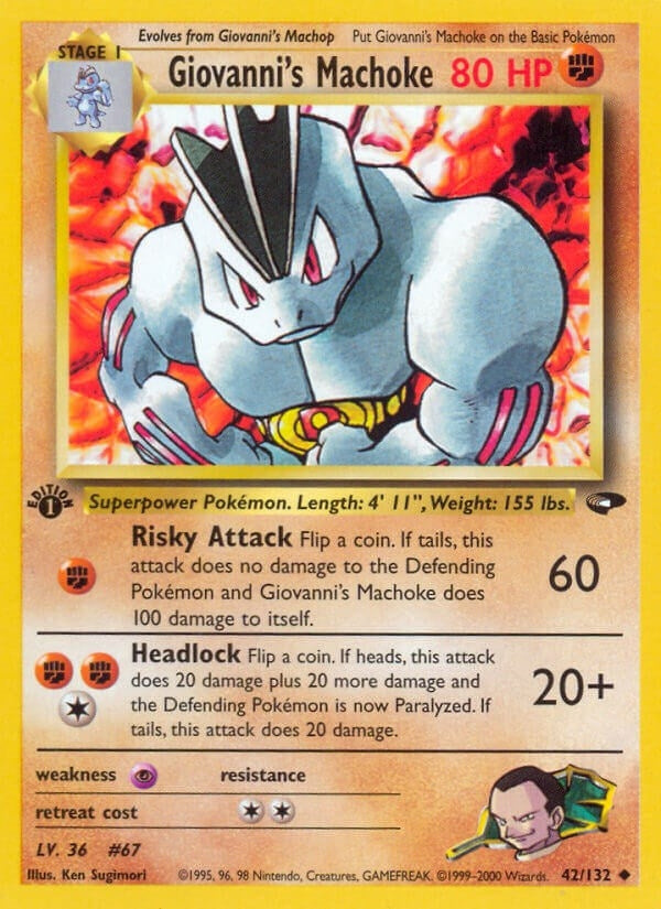 Giovanni's Machoke (042/132) (Unlimited) [Gym Challenge]