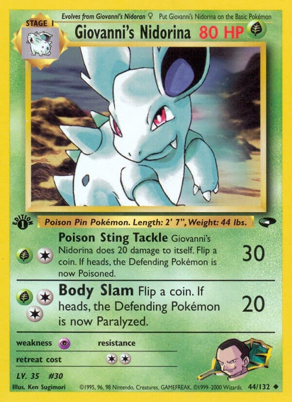 Giovanni's Nidorina (044/132) (1st Edition) [Gym Challenge]