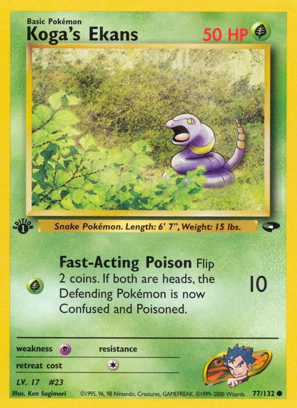 Koga's Ekans (077/132) (1st Edition) [Gym Challenge]