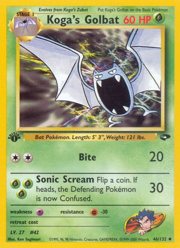 Koga's Golbat (046/132) (Unlimited) [Gym Challenge]
