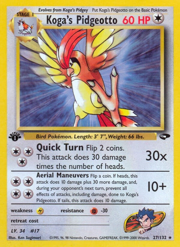 Koga's Pidgeotto (027/132) (Unlimited) [Gym Challenge]