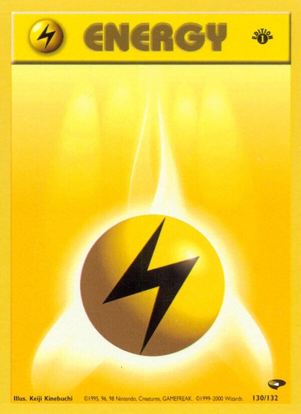Lightning Energy (130/132) (1st Edition) [Gym Challenge]