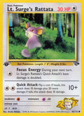 Lt. Surge's Rattata (085/132) (1st Edition) [Gym Challenge]
