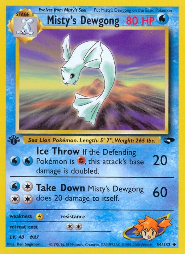 Misty's Dewgong (054/132) (1st Edition) [Gym Challenge]