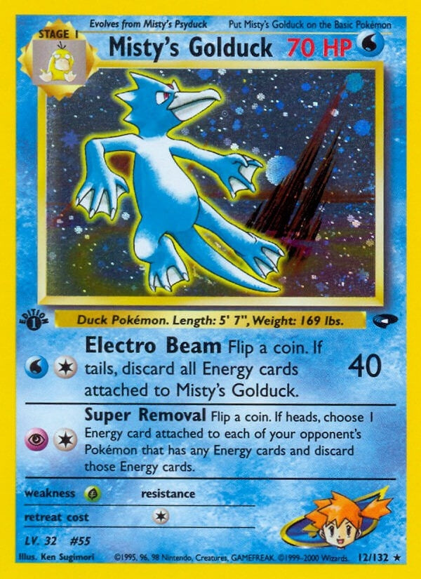 Misty's Golduck (012/132) (Unlimited Holofoil) [Gym Challenge]