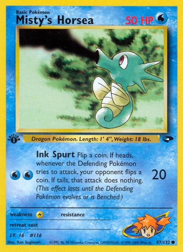 Misty's Horsea (087/132) (Unlimited) [Gym Challenge]