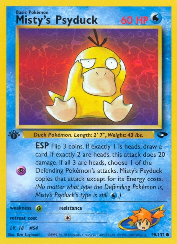 Misty's Psyduck (090/132) (Unlimited) [Gym Challenge]