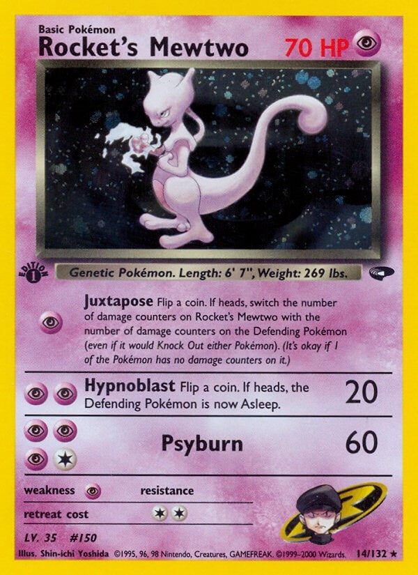 Rocket's Mewtwo (014/132) (Unlimited Holofoil) [Gym Challenge]