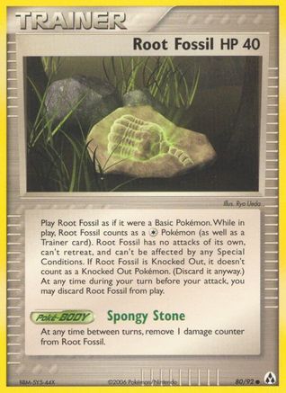 Root Fossil 080  - Reverse Holofoil