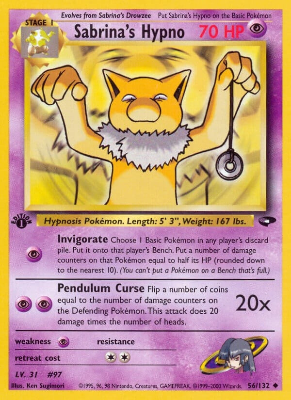 Sabrina's Hypno (056/132) (1st Edition) [Gym Challenge]