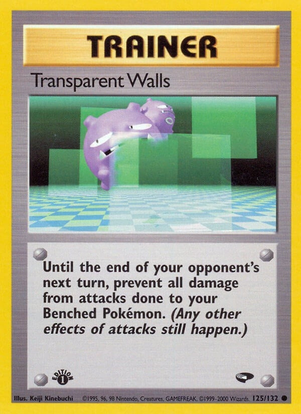 Transparent Walls (125/132) (1st Edition) [Gym Challenge]