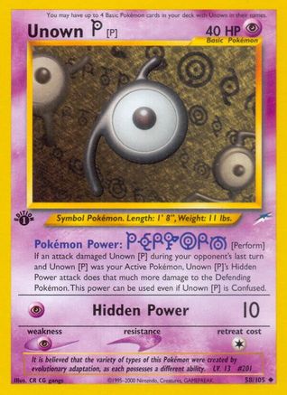 Unown [P] 058/105  - Unlimited