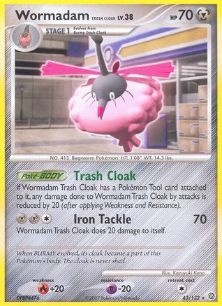 Wormadam Trash Cloak 043  - Reverse Holofoil