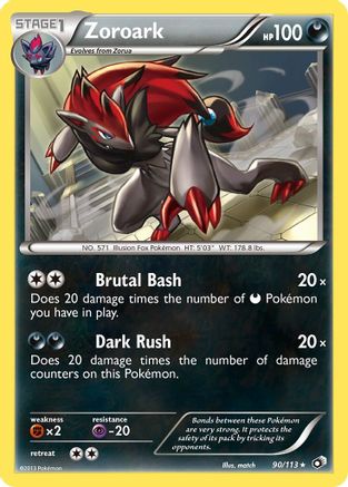 Zoroark 090/113  - Reverse Holofoil