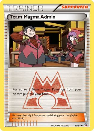 Team Magma Admin 029/34  - Reverse Holofoil