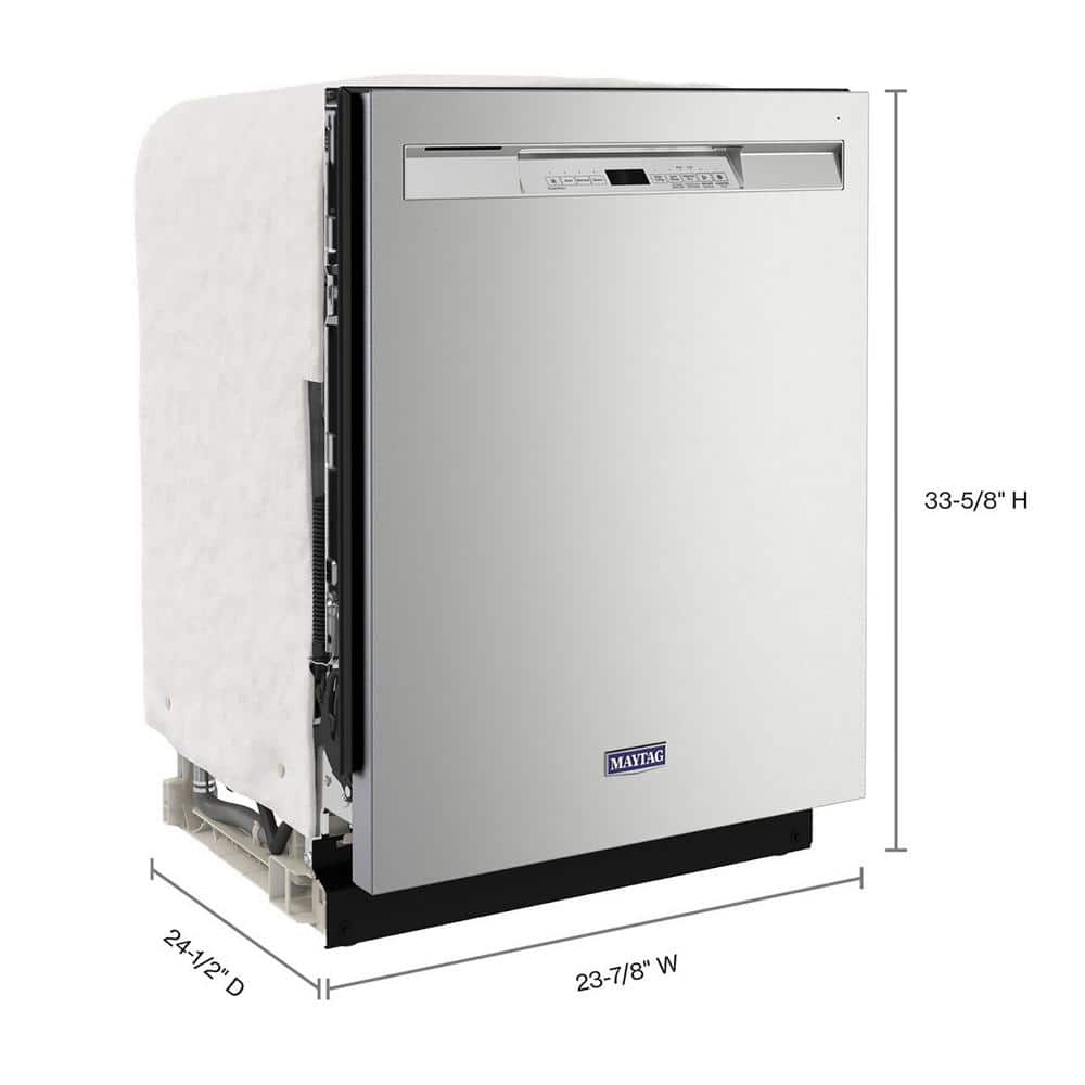 24" Built-In Dishwasher – Fingerprint-Resistant Stainless Steel, 50 dBA, Dual Power Filtration, Steam & Heated Dry