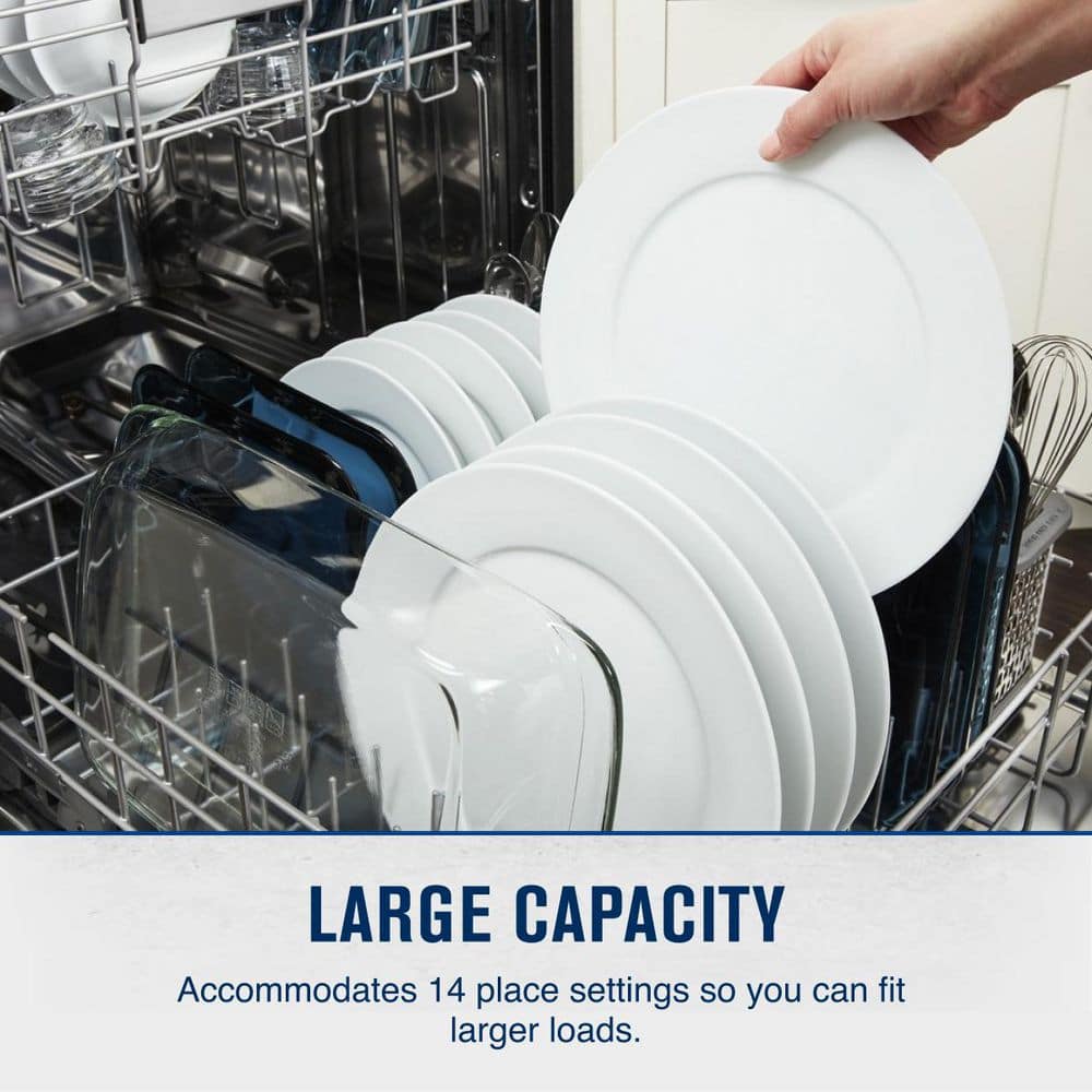 24" Built-In Dishwasher – Fingerprint-Resistant Stainless Steel, 50 dBA, Dual Power Filtration, Steam & Heated Dry