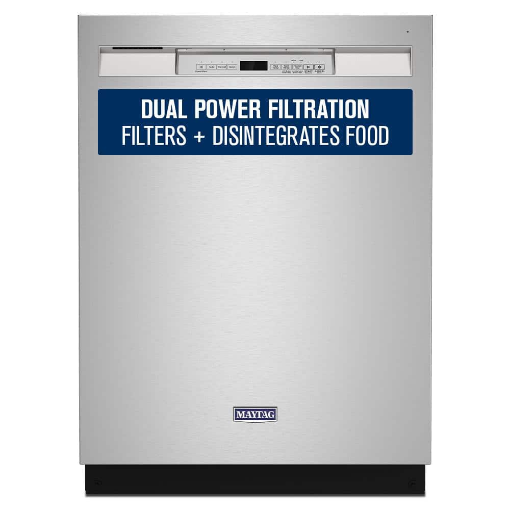 24" Built-In Dishwasher – Fingerprint-Resistant Stainless Steel, 50 dBA, Dual Power Filtration, Steam & Heated Dry